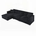 thumbnail image 4 of Modern L-shaped Chenille Sofa 96*56" with 2 Free Pillows for Living Room, Office, 4 of 25