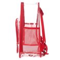 thumbnail image 6 of Heavy Duty Clear Backpack See Through Daypack Student Transparent Bookbag Red, 6 of 11