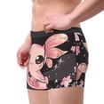 thumbnail image 2 of Balery Cute Axolotl Sakura Blossoms B Calzoncillos bóxer para hombre, ropa interior de algodón suave y transpirable con cinturilla de nailon-Medium, 2 of 5