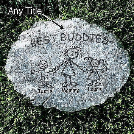 Personalized Family Character Stepping Stone (Best Stone For Patio)