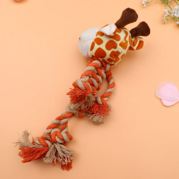 LULULION Puppy Tug Toy Cotton Rope Giraffe Shape 1 Piece