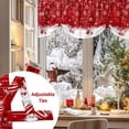 thumbnail image 5 of Red Christmas Balls Tie Up Valances Curtain, Winter Xmas Ball Snowflakes Scenery Adjustable Rod Pocket Short Window Treatment Tie Up Curtains Valances for Kitchen Living Room Bathroom 42x18 Inches, 5 of 9