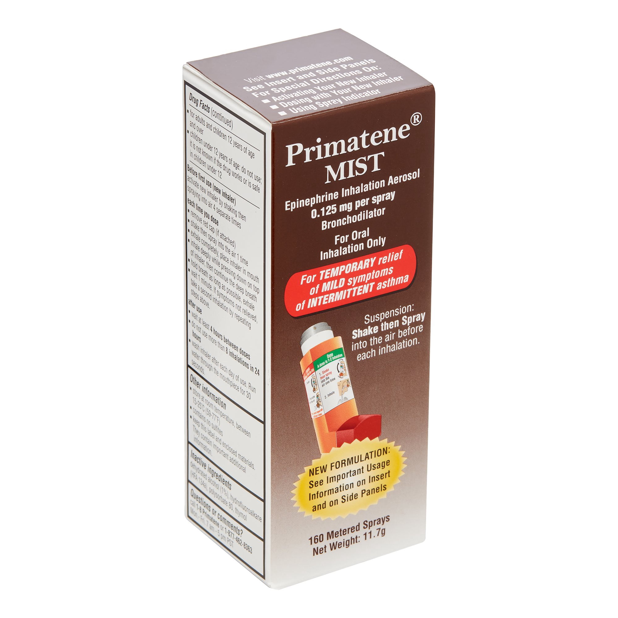 Primatene Mist Epinephrine Inhalation Aerosol 160 Metered Sprays