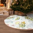 thumbnail image 5 of Sikiie Green Blue Avocado Nativity Christmas Tree Skirt, Jesus Christian Winter Holiday Tree Mat Decoration(30-48IN)30", 5 of 6
