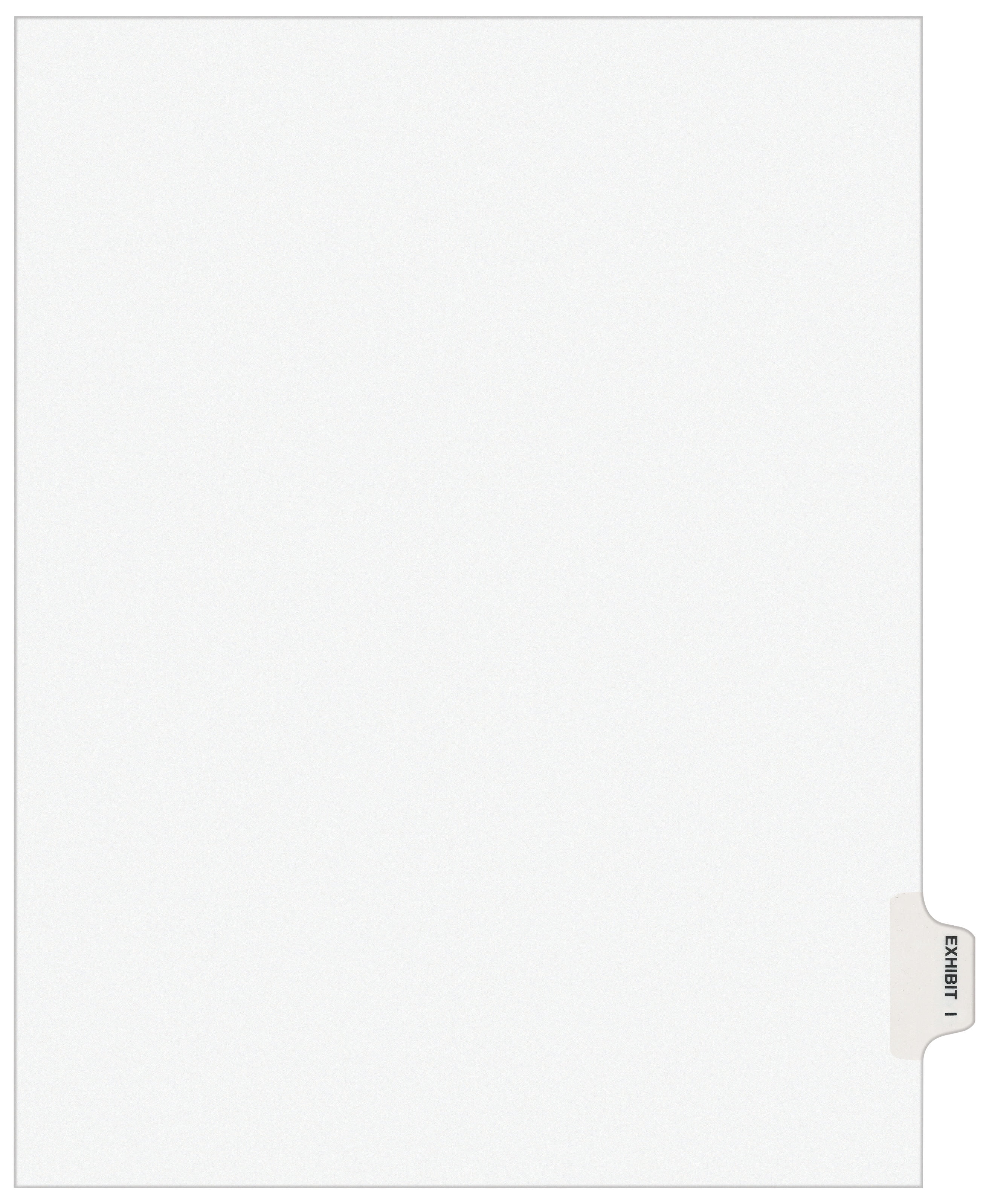 Avery Individual Legal Dividers Avery Style, Letter Size, Side Tab EXHIBIT I (1379)