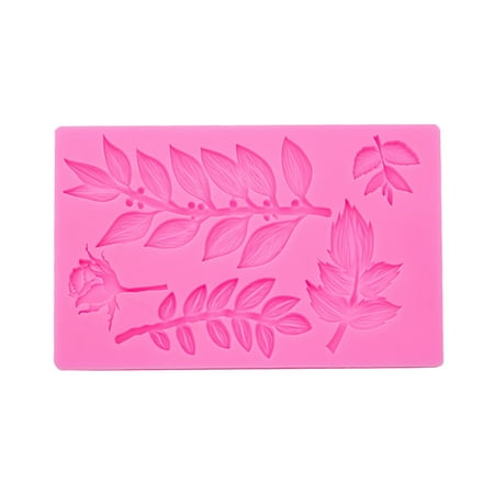 

Gongjisey Cake Mold Christmas Branch Flower Vine Rose Silicone Tool Fondant Cake Texture Tool Baking Edge Glue Decoration (Pink)