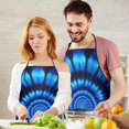 thumbnail image 5 of Blue Tie Dye Spiral Pattern Apron-Garden Aprons for Women with Pockets-Cotton Linen Waterproof Kitchen Cooking Gardening Aprons Adjustable for Kitchen,Cooking,BBQ and Salon 33x27 Inch, 5 of 7