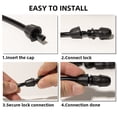 thumbnail image 2 of 1/4" Tubing Locked Connector Fittings Tee Elbow Coupling End Plug Automatic Drip Irrigation Connectors Garden Watering System, 2 of 5