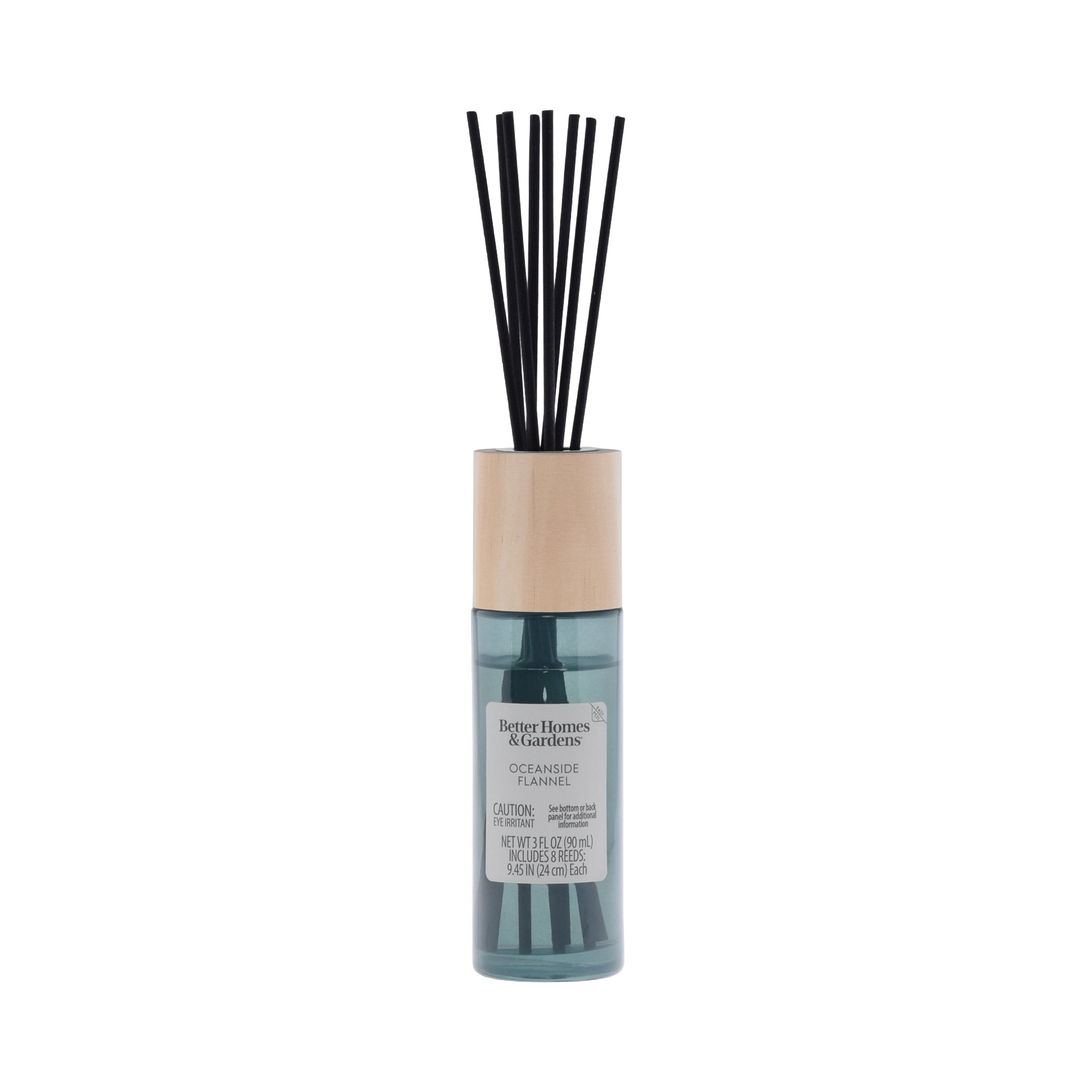 (3 pack) Better Homes and Gardens Oceanside Flannel Scented Reed Diffuser 3 Fl Oz (90mL) With 8 Synthetic Reeds.