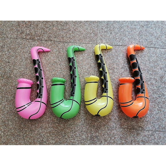 Globos inflables de saxofón de 3 piezas: accesorios para fiestas de instrumentos musicales para decoraciones de fiestas con temática musical. Infla globos de saxofón para cumpleaños, bodas y festiva