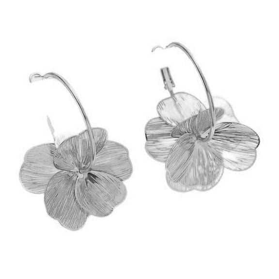 Exaggerated Floral Drop Earrings Flower Petal Pendant Ear Ring Statement Jewelry