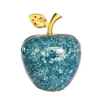 Eolstice Crystal Apple Figurine Ornament, Romantic Decorative Display Piece, Elegant For Tabletops Shelves Gift Presentations Special Occasions