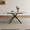 Black White, variant on Leumius Modern Rectangle Expandable Dining Table for 2-6,47.2"-59" Kitchen Table with Steel X-Base for Small Apartments,Kitchen,Dining Room,Gold White