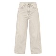 thumbnail image 4 of BODOAO Women's High Waisted Wide Leg Jeans Baggy Straight Leg Denim Pants with Pockets Button Fly Vintage 90s Skater Trousers Casual Relaxed Fit Jeans for Women Khaki M, 4 of 5