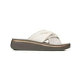 thumbnail image 3 of Bzees Womens Take A Bow Faux Leather Slip On Wedge Sandals, 3 of 3