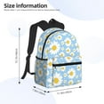 thumbnail image 2 of Disketp Daisies Flowers Mochila Ligera Clásica con Múltiples Bolsillos, Mochila Casual para Hombre y Mujer, Ideal para Escuela, Trabajo y Viajes, 2 of 6