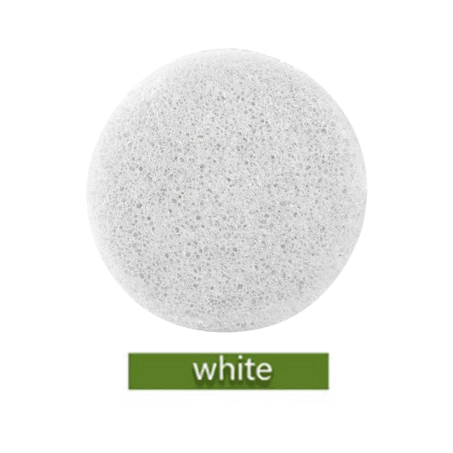Éponge de Nettoyage pour le Visage Ronde, Tampon de Nettoyage pour le Visage Portable, Nettoyant Exfoliant Rond pour le Visage, Nettoyant Facial Rond, Blanc