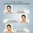thumbnail image 3 of Rechargeable Travel Makeup Vanity Mirror, Portable Lighted Makeup Mirror, 3 Color Lighting, Dimmable Touch Screen, Tabletop LED Cosmetic Mirror, 3 of 4