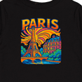 thumbnail image 4 of Inktastic Vibrant Paris Eiffel Tower Art with Colorful Skyline Boys or Girls Long Sleeve Toddler T-Shirt, 4 of 5