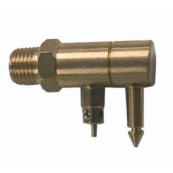 Sierra Marine Boat Fuel Line Fitting 18-8077-1 Marine Series; Quick Connector; 1/4 Inch; Male Thread; 90 Degree; Gold; Brass; Single; Fits Yamaha Outboard Engines