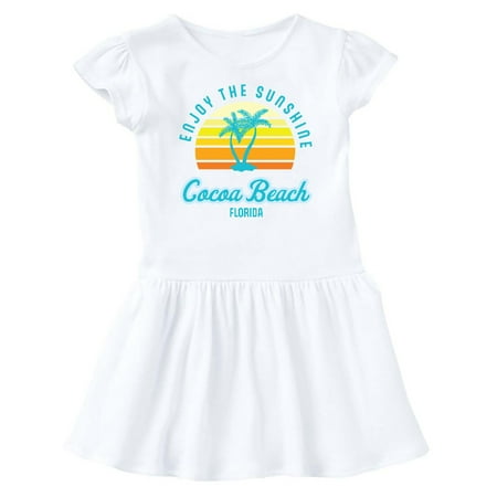 

Inktastic Summer Enjoy the Sunshine Cocoa Beach Florida in Blue Gift Baby Girl Dress