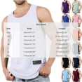 thumbnail image 3 of Yongwang Mens Sleeveless Workout Tank Tops Crew Neck Muscle Shirts Athletic Curved Hem Summer Sport Tops, 3 of 6