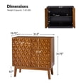 thumbnail image 7 of Modern Anti-tip Storage Accent Cabinet 2 Doors Dresser Set of 2 with Adjustable Shelves Walnut, 7 of 7