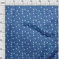 thumbnail image 2 of oneOone Cotton Silk Blue Fabric Snowflake,Star & Tree Sewing Craft Projects Fabric Prints By Yard 42 Inch Wide, 2 of 4