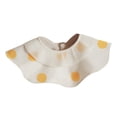 thumbnail image 2 of 2 Baberos Tipo Bandana De Muselina Hechos A Mano Para Eructar, Para Regalos De Cumpleaños Infantiles, Lunares Amarillos, 2 of 10