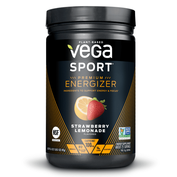 Vega Sport Pre Workout Energizer Powder, Strawberry Lemonade, 1.0 Lb