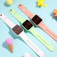 thumbnail image 1 of Reloj de pulsera con espejo cuadrado LED cuadrado para estudiantes de secundaria, hombres y mujeres, regalo informal de moda, reloj de pulsera, 1 of 4