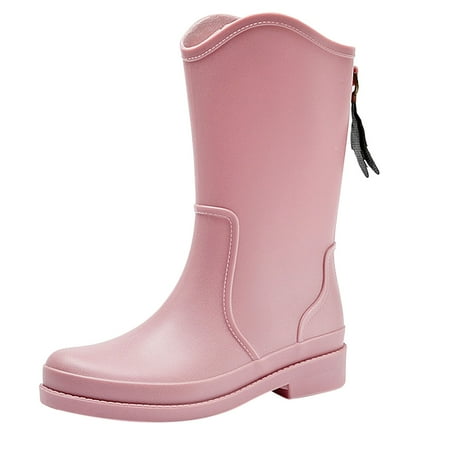 

ZIZOCWA Woman Tennis Shoes Boot Men Women S Fashion Rain Shoes Outside Waterproof Shoes Kitchen Rubber Shoes Soft Bottom Comfortable Middle Tube Rain Boots Womens Rain Boots Light