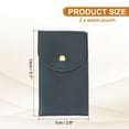 thumbnail image 2 of Uxcell 2 Pcs Bolsa de Reloj de Cuero, 5.1 x 2.8" Funda de Viaje Portátil para Almacenamiento de Joyería, Bolsa de Almacenamiento para un Solo Reloj para Hombres y Mujeres con Botón a Presión, Azul, 2 of 6