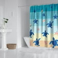 thumbnail image 2 of Sea Turtle in Coral Reef Shower Curtain 72x72 Inch, Waterproof Polyester Fabric Ocean Theme Bathroom Curtain with Hooks, Marine Decor, 2 of 5