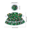 thumbnail image 3 of PiGOGI Christmas Snowflake Polka Dots Lace Dress Goose Costume Set for Porch Goose Outfit Holiday Outdoor Yard Decor (Goose Not Included), 3 of 6