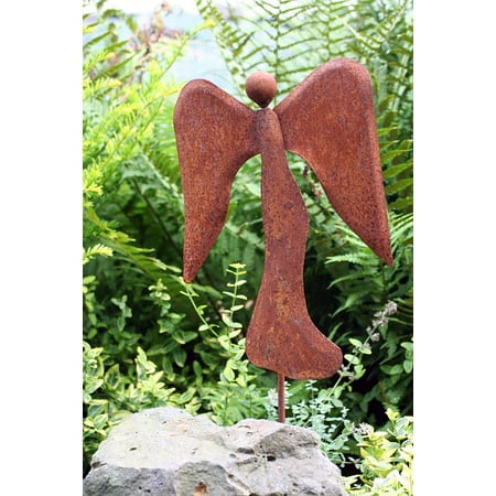 - Peel-n-Stick Poster of Art Garden Rusty Metal Decor Iron Angel Rusted Poster 24x16 Adhesive Sticker Poster Print