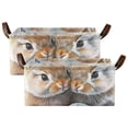 thumbnail image 3 of Bunnies Easter Eggs Storage Bins with Handles Foldable Storage Baskets for Shelves Organizer Cloth Baskets, 3 of 8