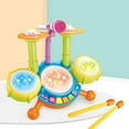 thumbnail image 4 of Tachiuwa Tambour Électrique pour Tout-Petit avec Microphone, Vert Musical, 4 of 7