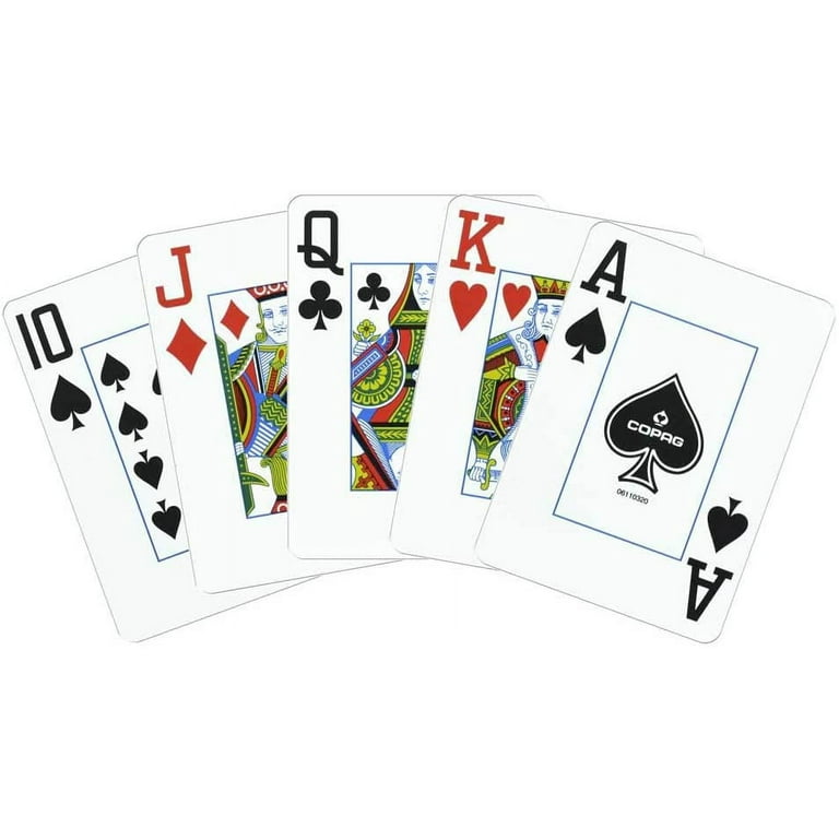 Copag Playing Card Set Black and Gold Poker Size Jumbo Index. 100