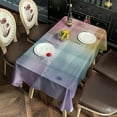 thumbnail image 2 of Colorful Watercolor Stripe Pattern Rectangle Tablecloth 60"x102",Waterproof Polyester Rectangle Table Cloth, Wipeable Spillproof Polyester Tablecloth for Dining, Camping, Indoor and Outdoor, 2 of 6