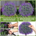 thumbnail image 4 of Set of 2 Artificial Boxwood Topiary Ball with Lavender Flowers, UV Resistant Faux Bushes with Ground Spike, Indoor Outdoor Porch Garden Decor, 4 of 6
