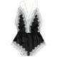 thumbnail image 2 of Lencería sexy Mujer Ropa interior con cuello en V profundo Body de malla de encaje para niña, Negro, M Methold XX000171-06, 2 of 7