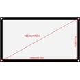 thumbnail image 3 of YISITIAN 16:9 Projection Screen, Non Crease White Projector Screen, 16:9 Thicken Portable Non Crease Soft White Polyester Projector Curtain Projection Screen (60 Inch) CJ919-74419, 3 of 9