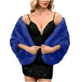 thumbnail image 2 of Fewfanhot Women's Winter Faux-Fur Wraps and Shawls Bridal Scarf for Party Wedding Bride and Bridesmaids, 2 of 4