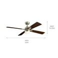thumbnail image 3 of Ceiling Fan with Light Kit with Transitional Inspirations 14.25 inches Tall By 52 inches Wide-White Finish Bailey Street Home 147-Bel-4187194, 3 of 10