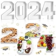 thumbnail image 4 of wileqep 2024 - Juego de 4 números de cartón para charcutería, bandeja rellenable para comida, para graduación, aniversario, fiesta de cumpleaños (paquete de 4), 4 of 7