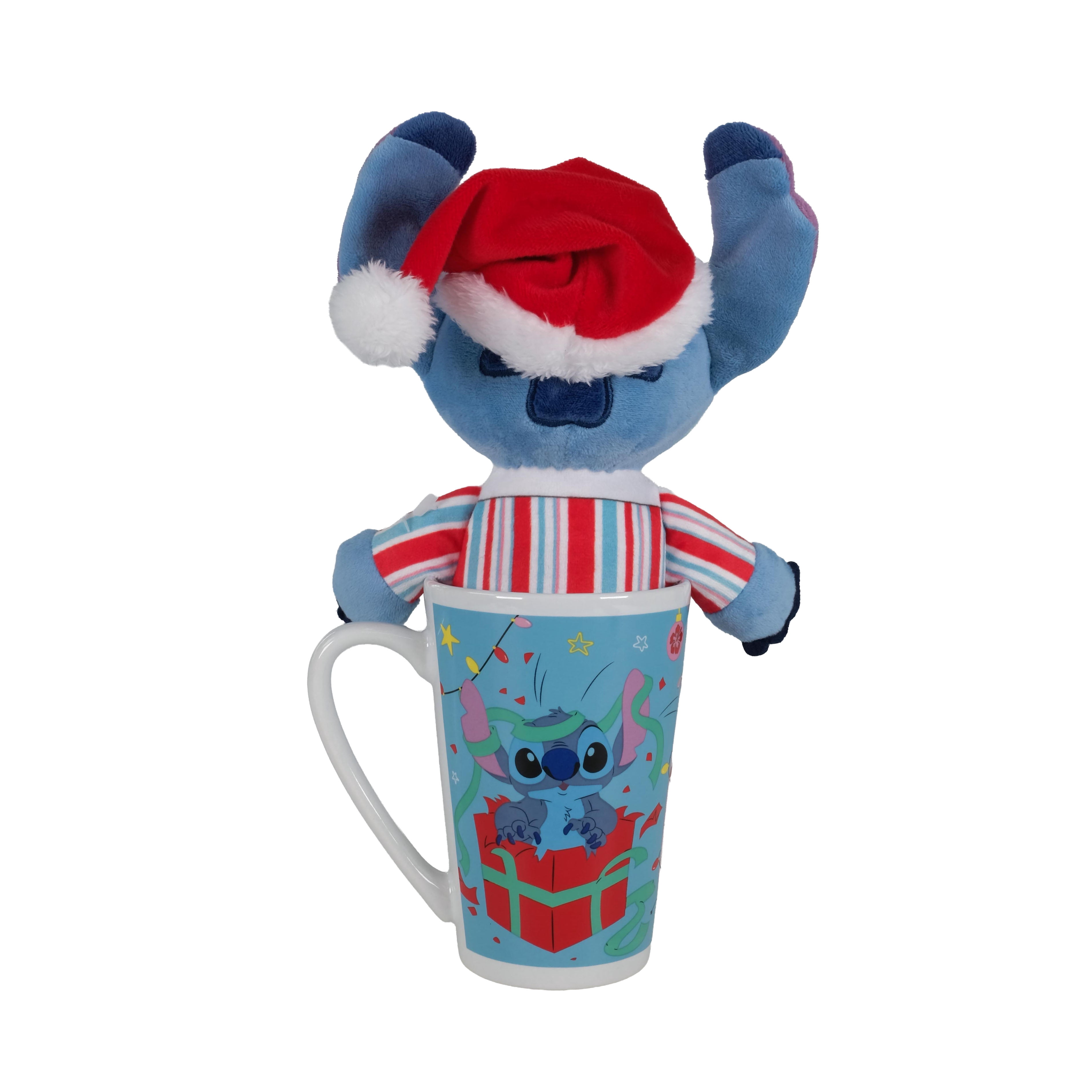 Disney Stitch Holiday Giftable Mug and Removable Plush, 2-Piece Set