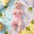 thumbnail image 2 of Ruyang My First Easter Baby Girl Outfit Bunny Long Sleeve Romper Jumpsuit Onesie Easter New Born Girl Knitted Cotton Outfits Clothes, 2 of 6