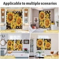 thumbnail image 5 of Sunflower Kitchen Curtains Window Panels, Yellow Floral Elegant Pastoral Flowers Watercolor Insulated Window Treatment Curtain, Grommet Curtains for Bedroom/Living Room/Bathroom, 2 Piece 52"Wx45"L, 5 of 8