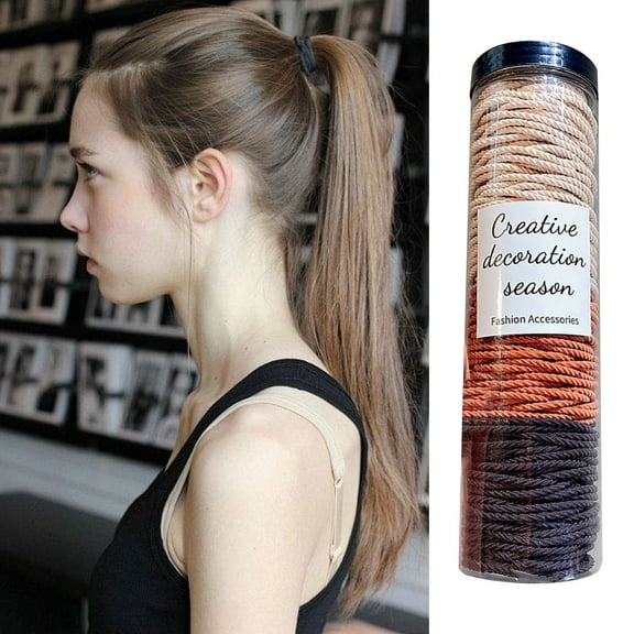 Rubber Bands for Hair Small Soft Hair Ties Blonde 1 Inch Mini Nylon Hair Ties No Damage Ponytail Holders for Kids Braids Dogs and Thin Hair Mini Hair Ties